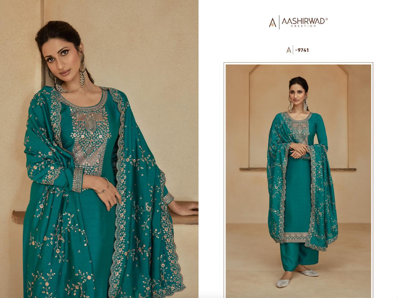 Aashirwad Gulkand Glory Silk Wedding Salwar Suits Catalog
